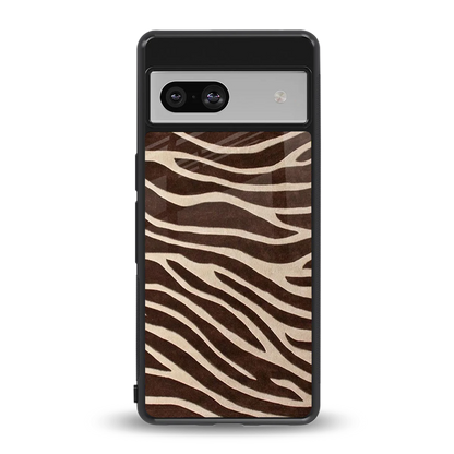 Mocha Swirls back phone cover | glass case for google pixel 7a