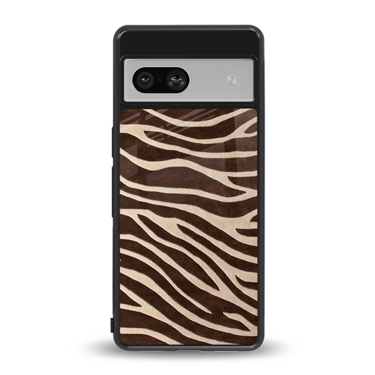Mocha Swirls back phone cover | glass case for google pixel 7a
