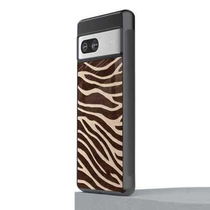 Mocha Swirls stylish phone case for google pixel 7 | glossy glass and slim fit