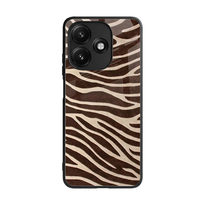 Mocha Swirls back phone cover | glass case for redmi 12 5g