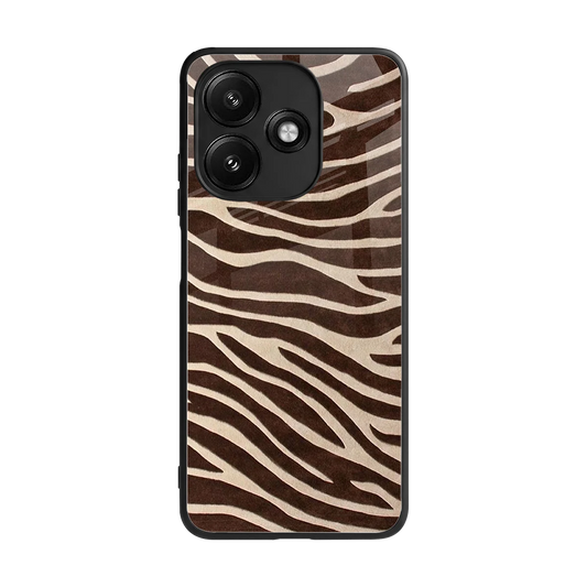 Mocha Swirls back phone cover | glass case for redmi 12 5g