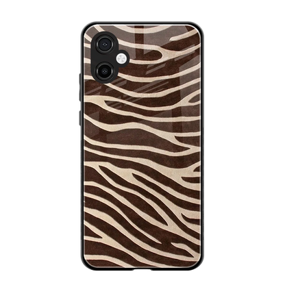 Mocha Swirls back phone cover | glass case for samsung galaxy a06 5g