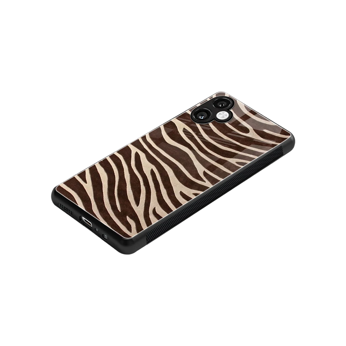 Mocha Swirls stylish phone case for samsung galaxy a06 5g | glossy glass and slim fit