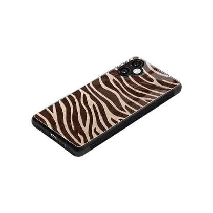 Mocha Swirls stylish phone case for samsung galaxy a06 5g | glossy glass and slim fit
