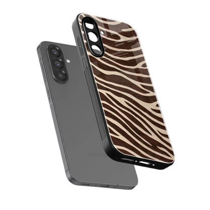Mocha Swirls sleek samsung galaxy a17 5g cover with tempered glass back and TPU edges