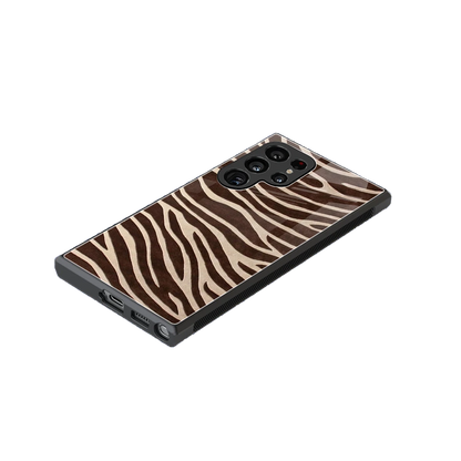 Mocha Swirls stylish phone case for samsung galaxy s24 ultra | glossy glass and slim fit