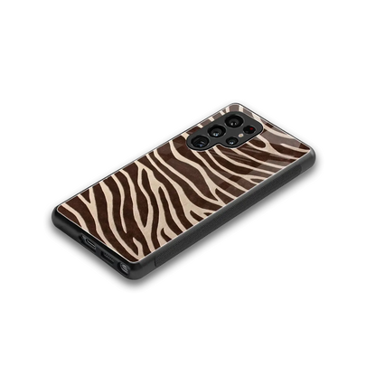 Mocha Swirls stylish phone case for samsung galaxy s25 ultra | glossy glass and slim fit