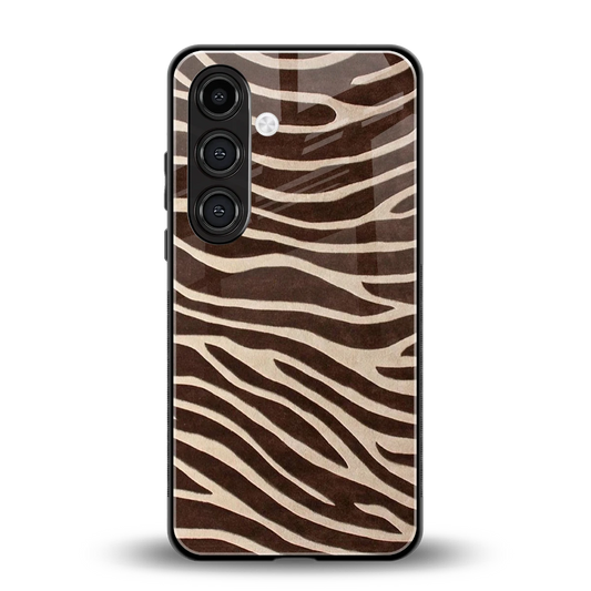 Mocha Swirls back phone cover | glass case for samsung galaxy s23 fe