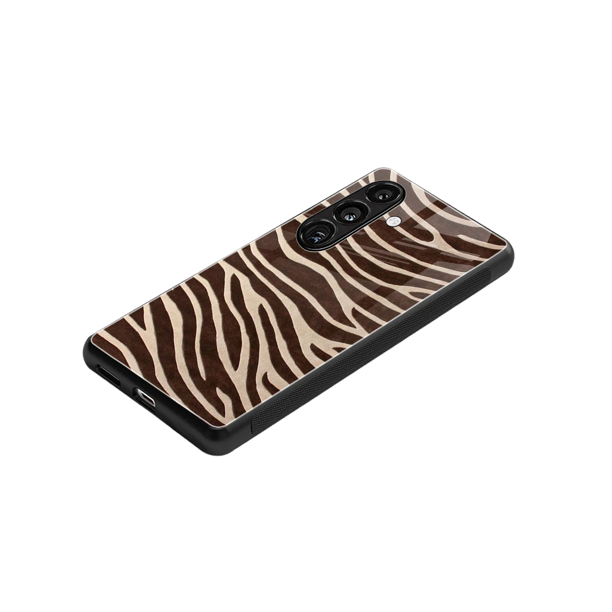 Mocha Swirls stylish phone case for samsung galaxy s25 | glossy glass and slim fit