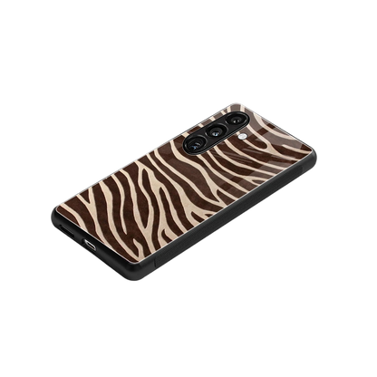 Mocha Swirls stylish phone case for samsung galaxy s24 | glossy glass and slim fit