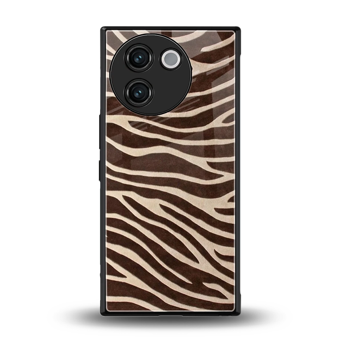 Mocha Swirls back phone cover | glass case for vivo v30e
