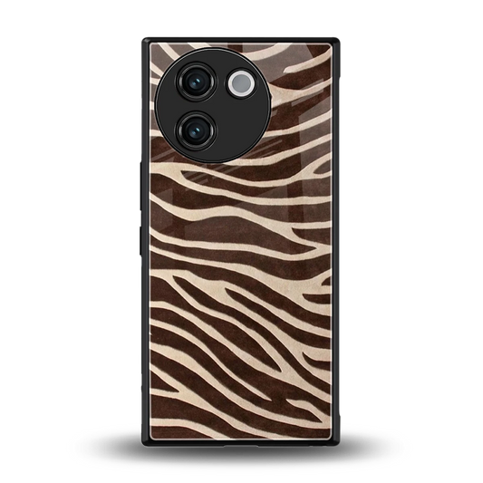 Mocha Swirls back phone cover | glass case for vivo v30e