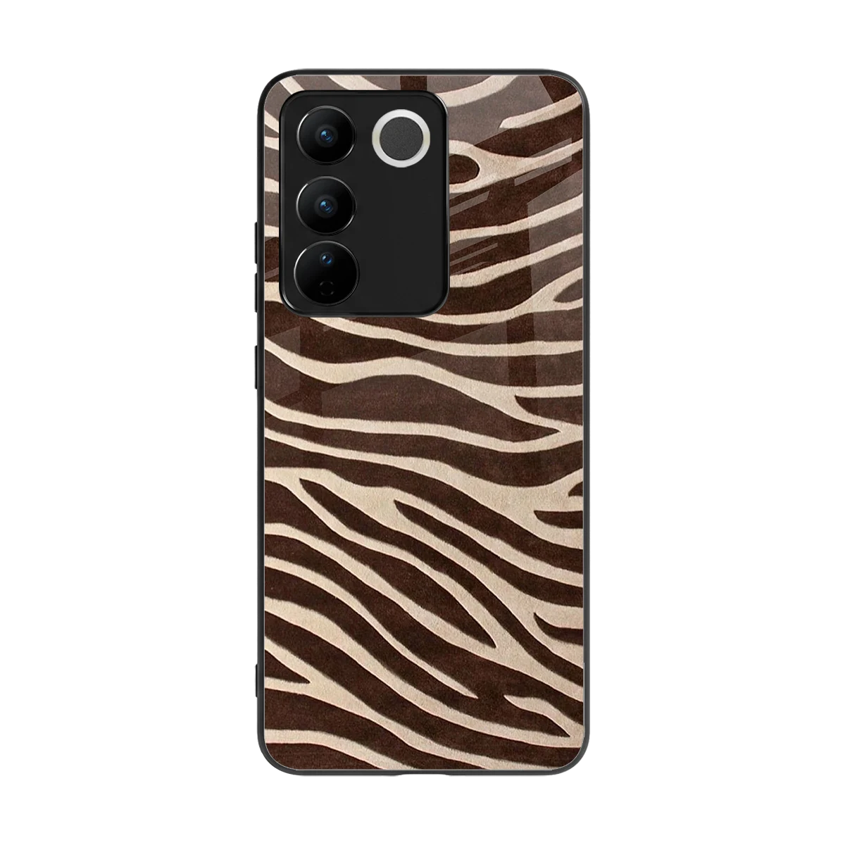 Mocha Swirls back phone cover | glass case for vivo v27 5g