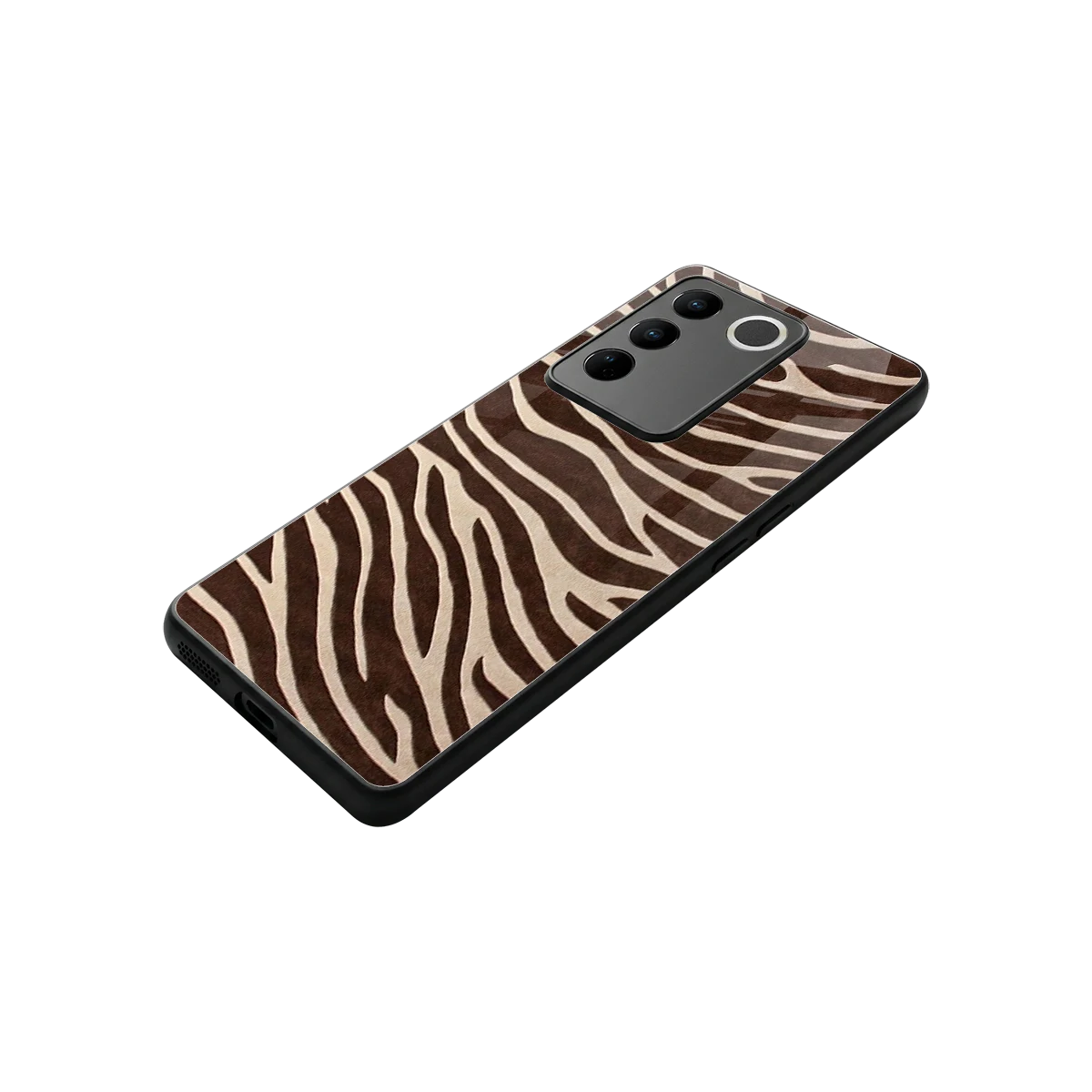 Mocha Swirls stylish phone case for vivo v27 5g | glossy glass and slim fit