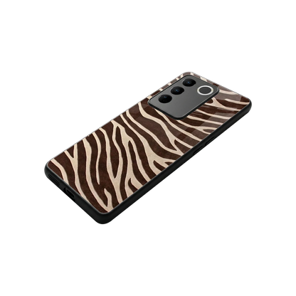 Mocha Swirls stylish phone case for vivo v27 5g | glossy glass and slim fit