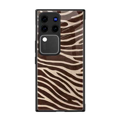 Mocha Swirls back phone cover | glass case forvivo v30 pro