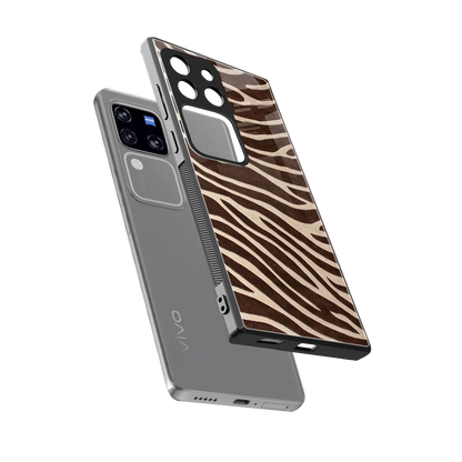 Mocha Swirls sleekvivo v30 pro cover with tempered glass back and TPU edges