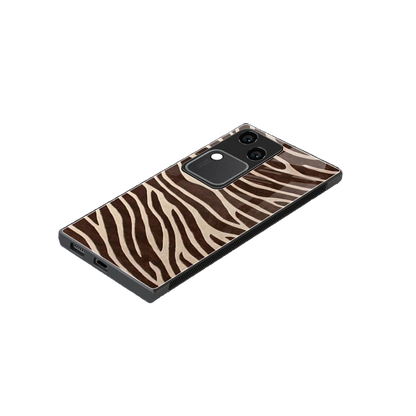 Mocha Swirls stylish phone case for vivo v30 | glossy glass and slim fit