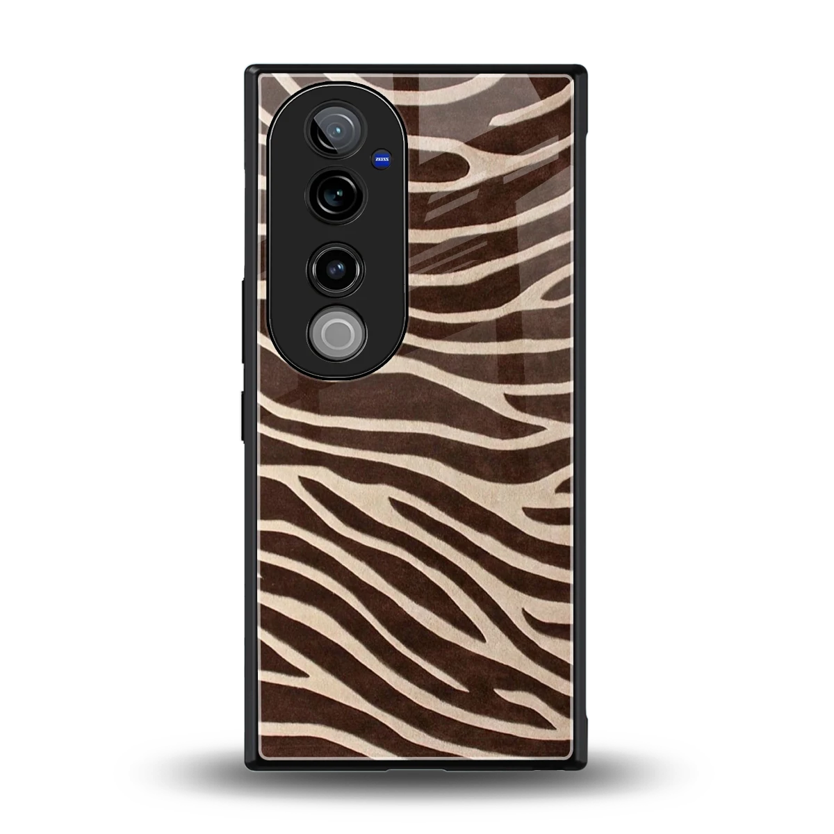 Mocha Swirls back phone cover | glass case for vivo v40 pro