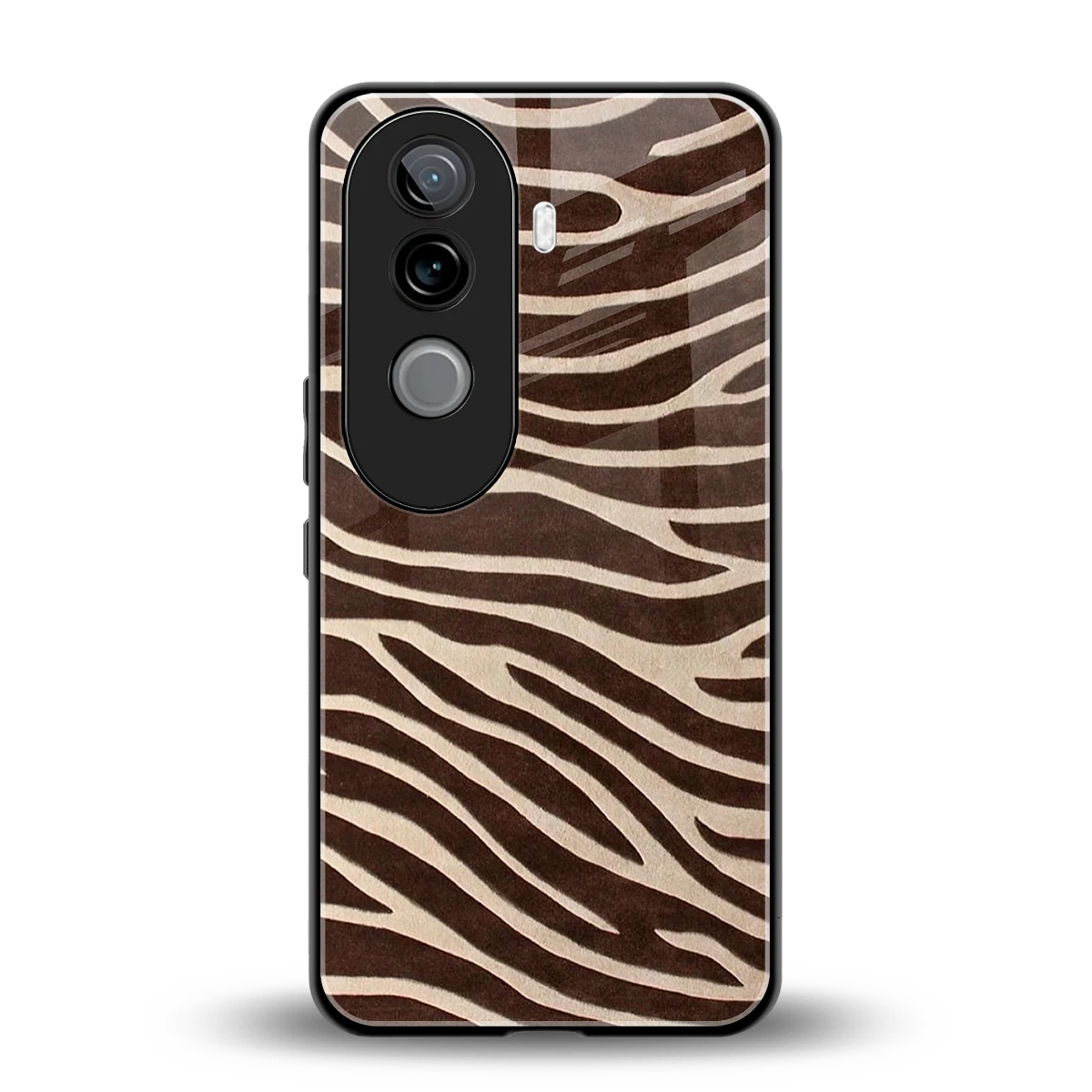 Mocha Swirls back phone cover | glass case for vivo v40e