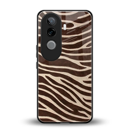 Mocha Swirls back phone cover | glass case for vivo v40e