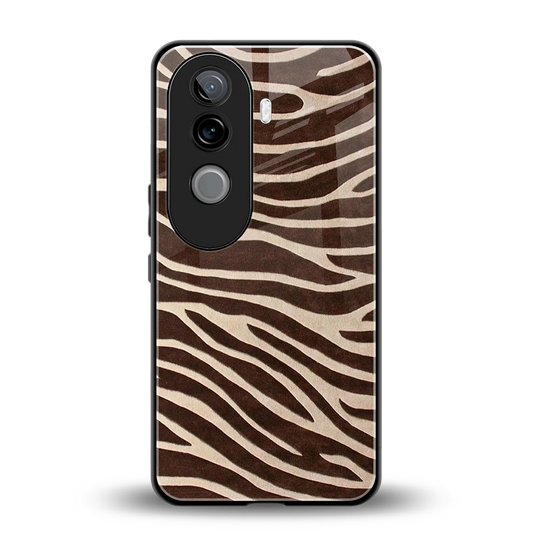 Mocha Swirls back phone cover | glass case for vivo v40e