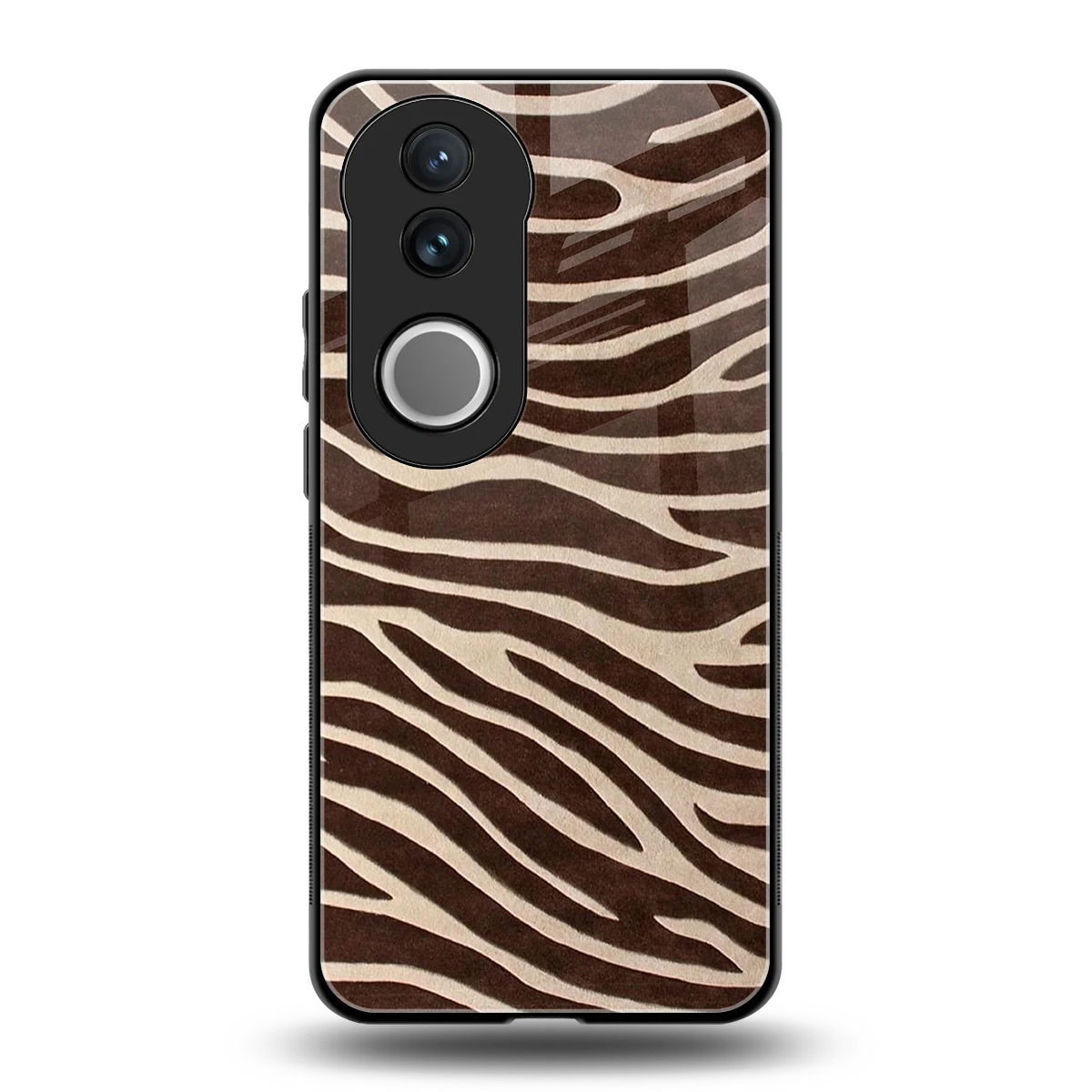 Mocha Swirls back phone cover | glass case for vivo v50