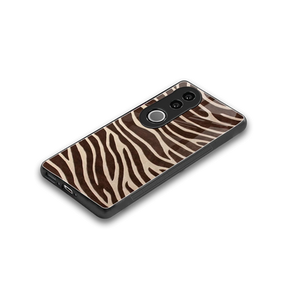 Mocha Swirls stylish phone case for vivo v50 | glossy glass and slim fit