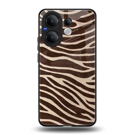 Mocha Swirls back phone cover | glass case for vivo v60