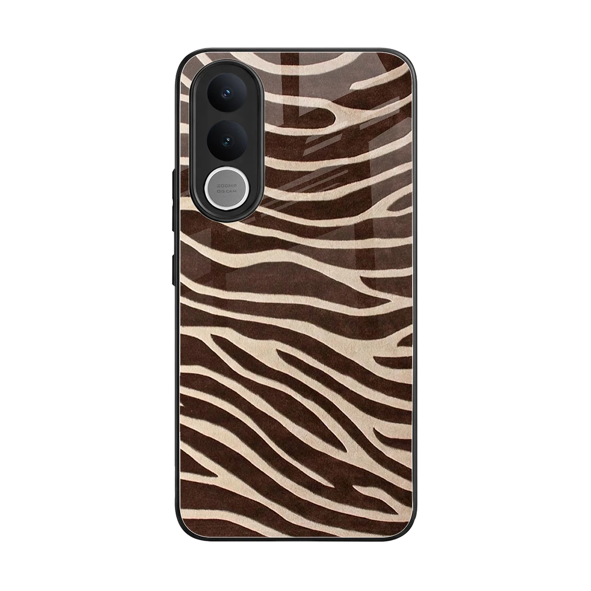 Mocha Swirls back phone cover | glass case for vivo v70 fe