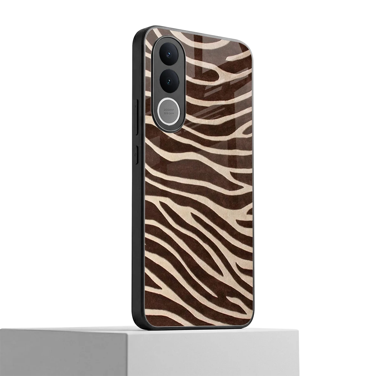 Mocha Swirls vivo v70 fe mobile cover | shockproof glass phone case