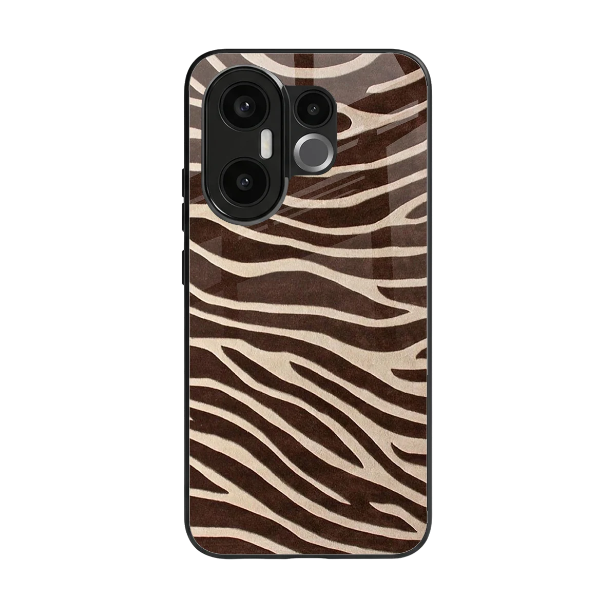 Mocha Swirls back phone cover | glass case for vivo x200 fe