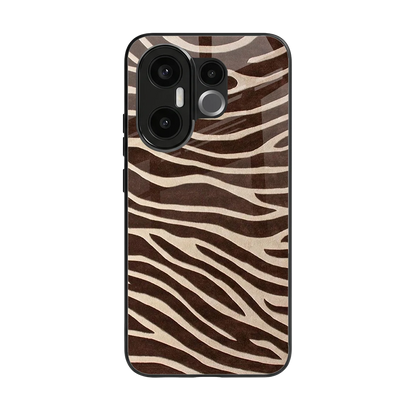 Mocha Swirls back phone cover | glass case for vivo x200 fe