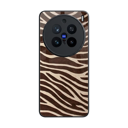 Mocha Swirls back phone cover | glass case for vivo x200 pro