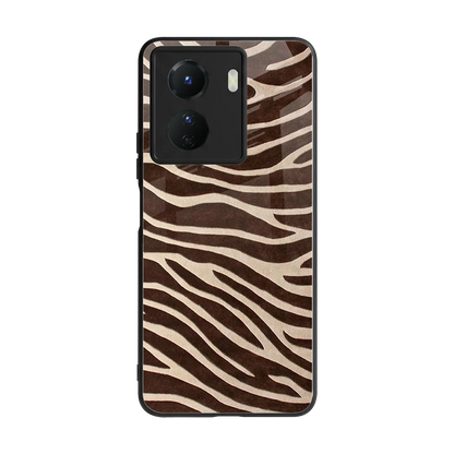 Mocha Swirls back phone cover | glass case for vivo y16