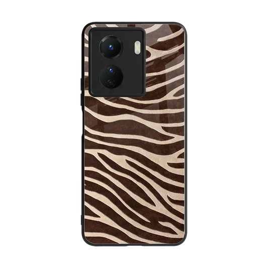 Mocha Swirls back phone cover | glass case for vivo y16