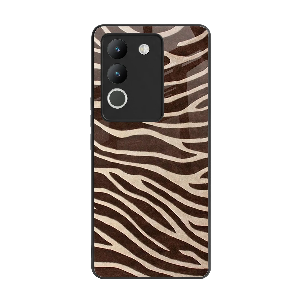 Mocha Swirls back phone cover | glass case for vivo y200 5g