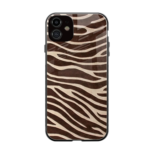 Mocha Swirls back phone cover | glass case for iphone 12