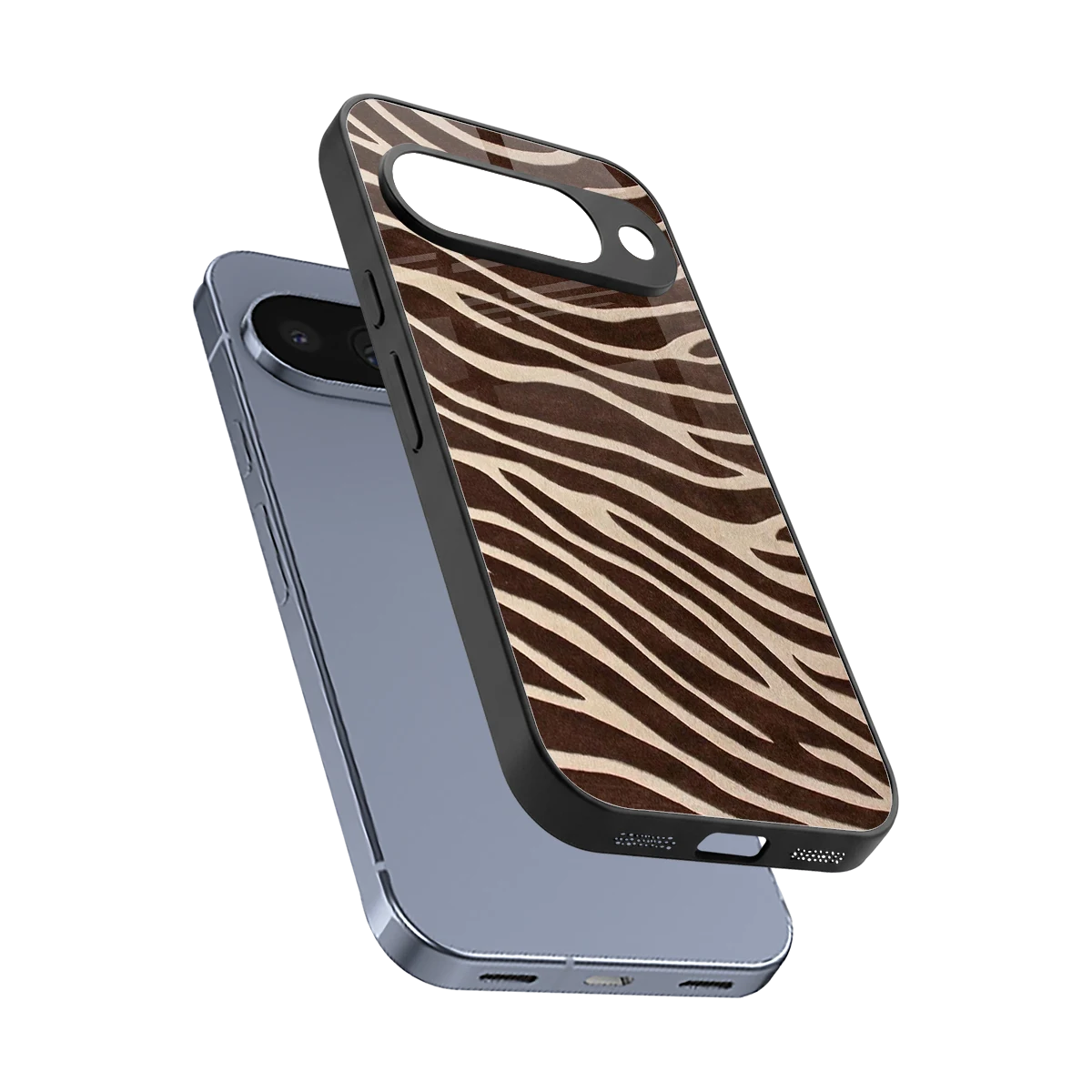 Mocha Swirls sleek google pixel 10 cover with tempered glass back and TPU edges