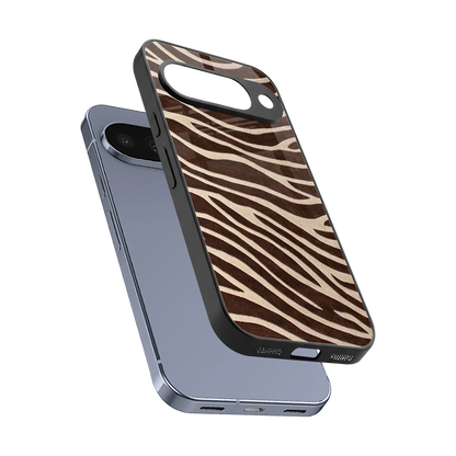 Mocha Swirls sleek google pixel 10 cover with tempered glass back and TPU edges
