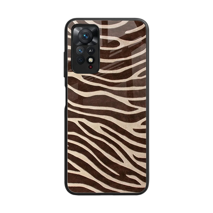 Mocha Swirls back phone cover | glass case for redmi note 11 pro
