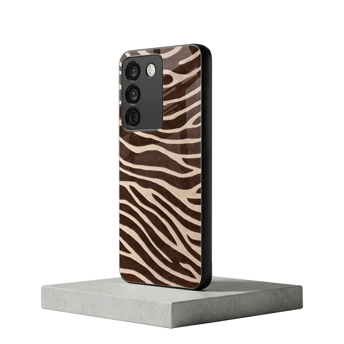 Mocha Swirls vivo y200 5g mobile cover | shockproof glass phone case