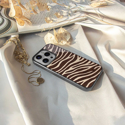 Mocha Swirls Phone Case for Iphone 16 | Glass Case