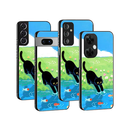 Stylish Glass Back Case for All Smartphones iPhone, Samsung, OnePlus, Pixel, Redmi, Oppo, Vivo, Motorola