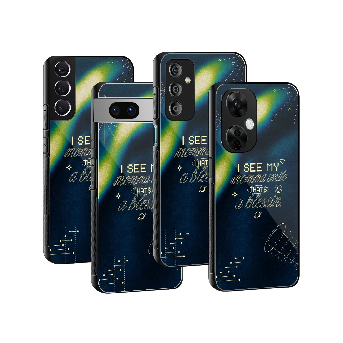 Stylish Glass Back Case for All Smartphones iPhone, Samsung, OnePlus, Pixel, Redmi, Oppo, Vivo, Motorola