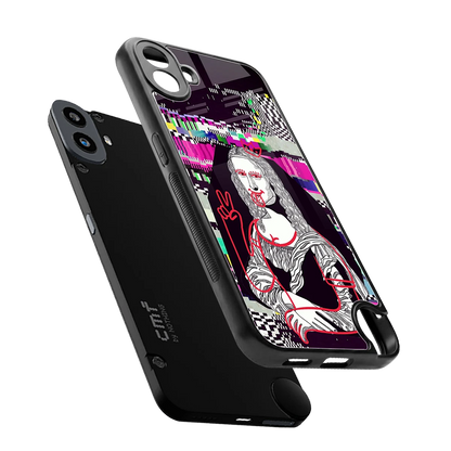 Mona Remix sleek cmf nothing phone 1 cover with tempered glass back and TPU edges
