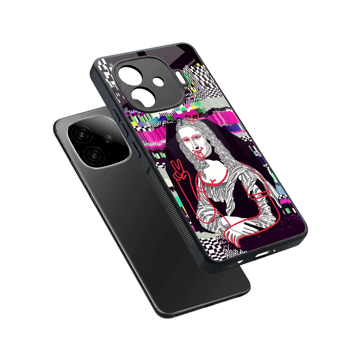 Mona Remix sleek iqoo neo 10r 5g cover with tempered glass back and TPU edges