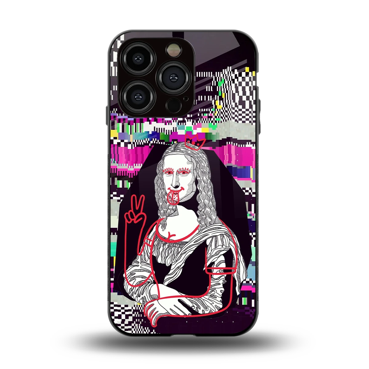 Mona Remix back phone cover | glass case for iphone 13 pro