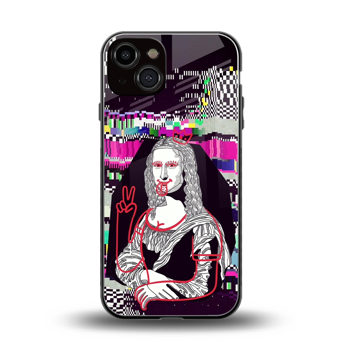 Mona Remix back phone cover | glass case for iphone 14