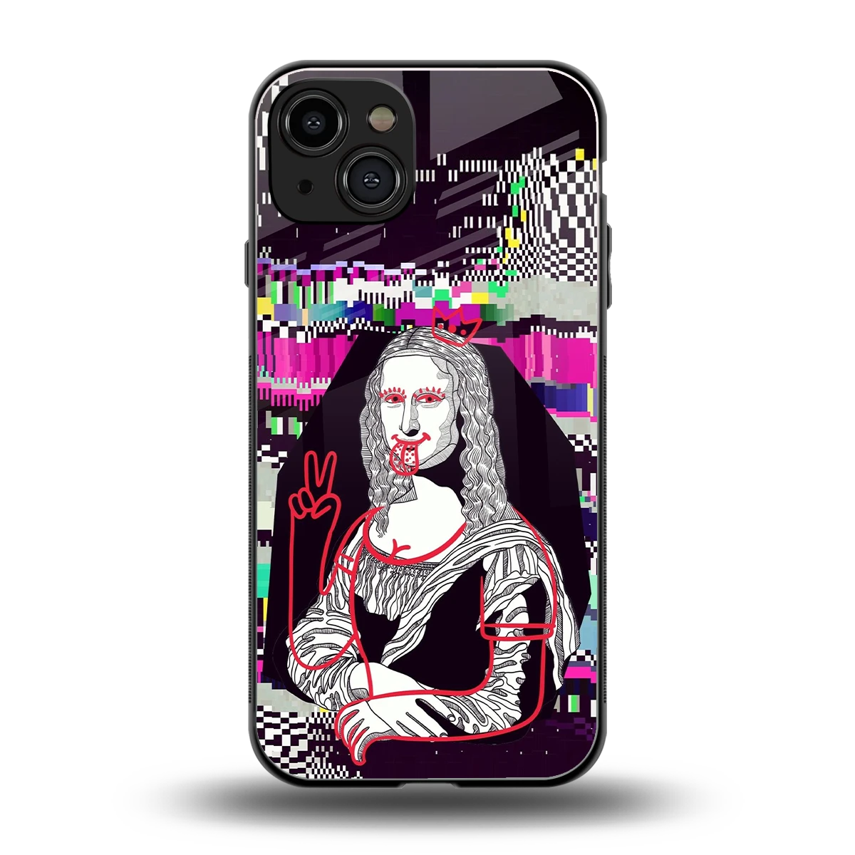 Mona Remix back phone cover | glass case for iphone 15